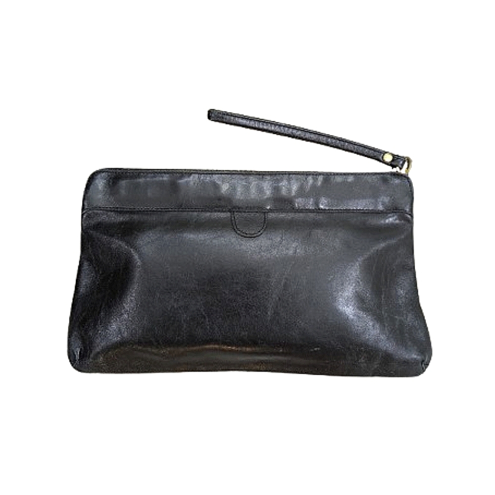 vintage 70's leather clutch